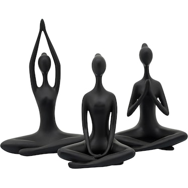 Set of 3 Yoga Ladies Sculpture 18"W x 11"H
