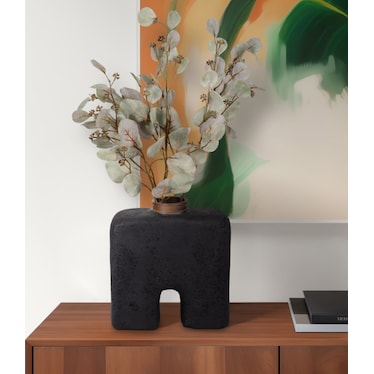 Small Black Ecomix Modern Vase 11"W x 13"H