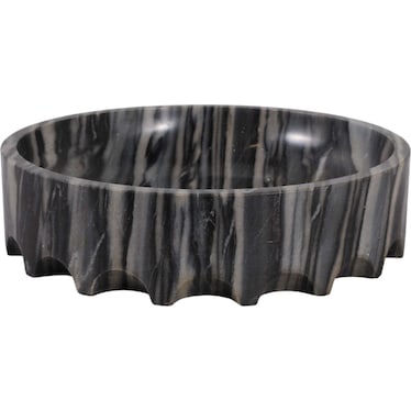 Charcoal Marble Bowl 14"W x 4"H