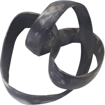 Black Aluminum Knot Sculpture 9"W x 7"H
