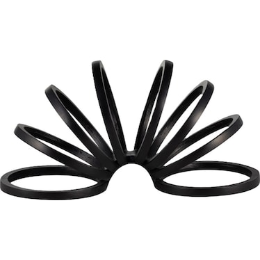 Black Metal Slinky Sculpture 11"L x 6"H