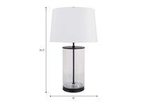 sgbk black table lamp   