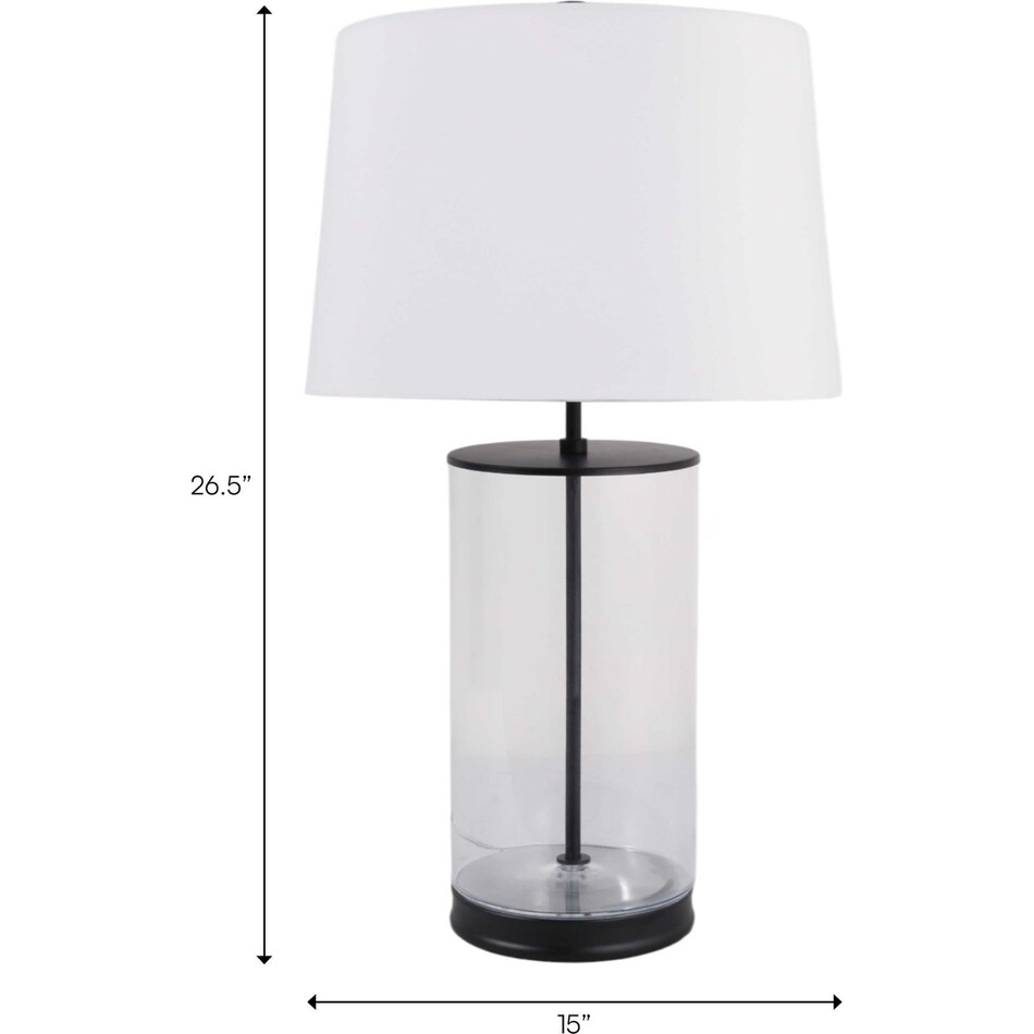 sgbk black table lamp   