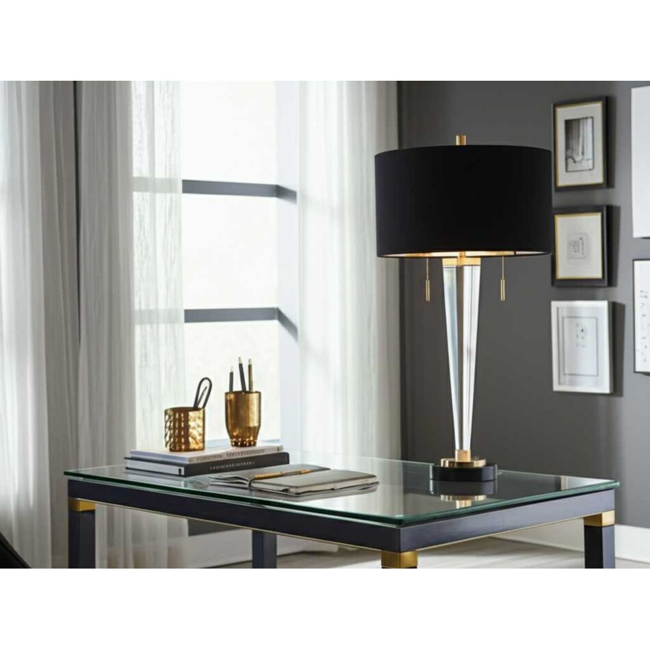 sgbk black table lamp   