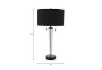 sgbk black table lamp   