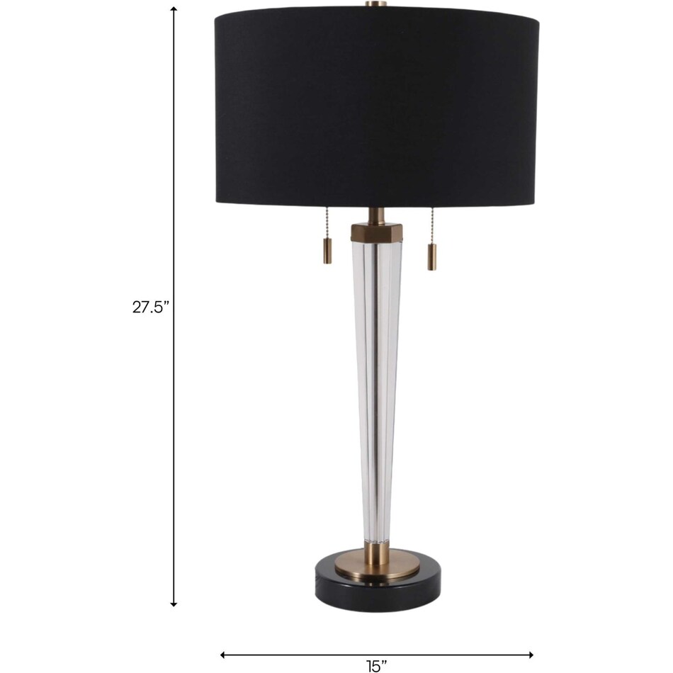 sgbk black table lamp   