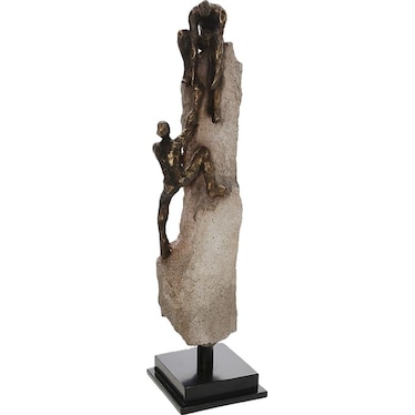 Bronze Rock Climber Decor 6"W x 22"H