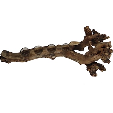 Wood Root Tealight Candleholder 17"W x 9"D x 4"H