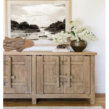 Teak Wood Fish Sculpture 32"W x 12"H