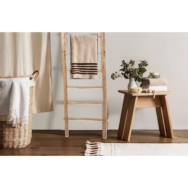 Teakwood Ladder 19"W x 76"H