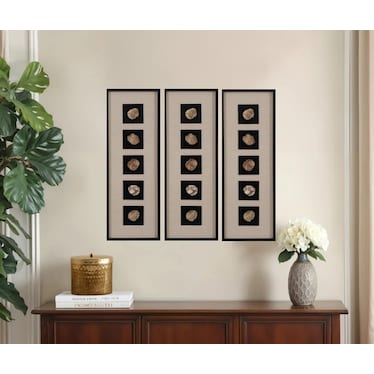 Petrified Stone Framed Shadow Box 16"W x 48"H