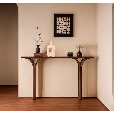 Ivory Ceramic Sitting Figure with Cutout 6"W x 10"H