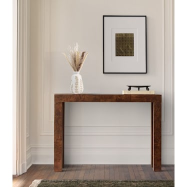 Ivory and Tan Botanical Vase 9"H