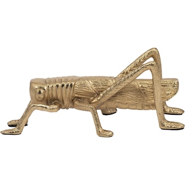 Gold Metal Grasshopper 9"W x 6"H