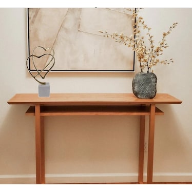 Gold Metal Double Hearts On Marble Base Sculpture 8"W x 13"H