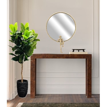 Gold Wall Mirror with Man 18"W x 24"H