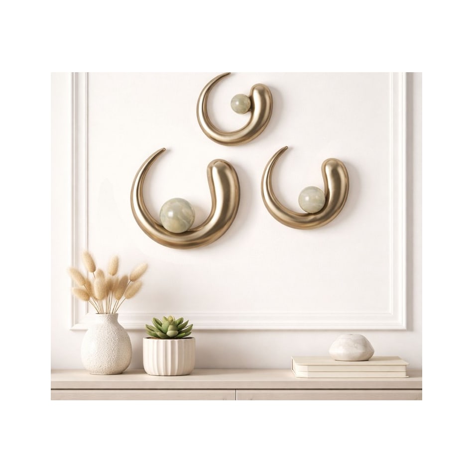 sgbk gold wood plaques set  