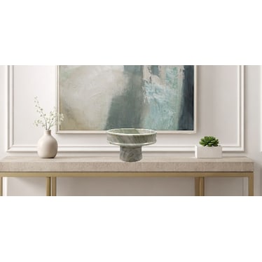 Green Marble Bowl 12"W x 8"H