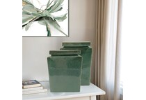 sgbk green jar vase bowl plate   