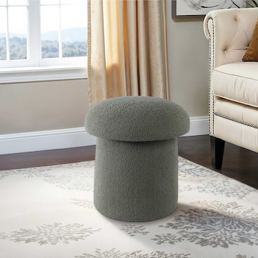 Green Mushroom Pouf 17"W x 17"H