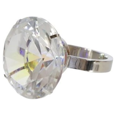 Glass Diamond Ring Décor 3"W x 4"H