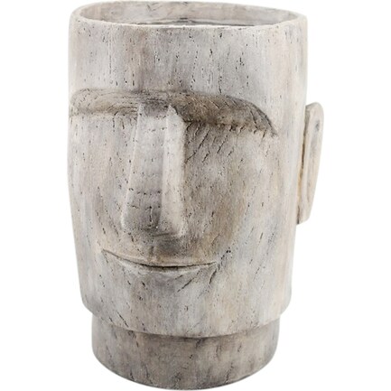 Small Grey Face Vase 14"W x 19"H