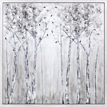 Mirrored Leaves Oil Painting 51"W x 51"H