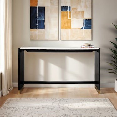 Marilyn Travertine Top Console Table