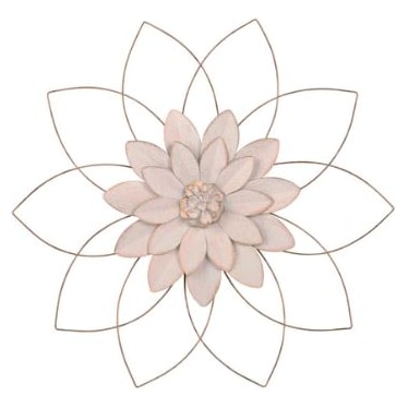 Undefined Steinhafels - White Gold Flower Metal Wall Decor Undefined Steinhafels - White Gold Flower Metal Wall Decor
