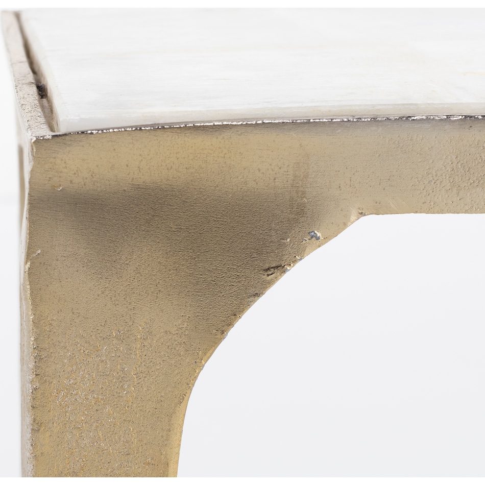 sgbk selenite bronze hall entry table mrn  