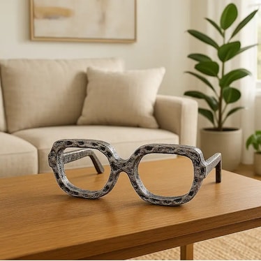 Silver Decorative Eyeglasses 8"W x 4"H