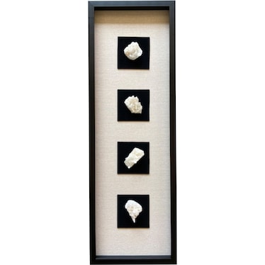 Crystal Cluster Framed Shadow Box 16"W x 47"H