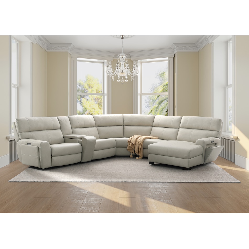 sili beige mtn lth sectional piece zpkg  