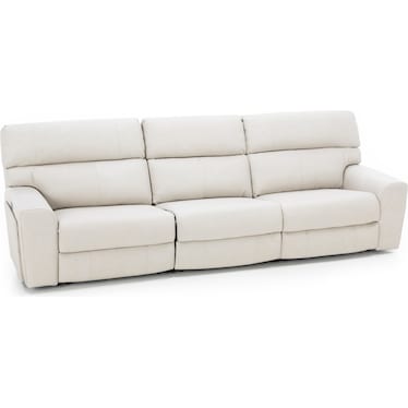 Teller 3-Pc. Leather Fully Loaded Zero Gravity Reclining Sofa in Moonbeam