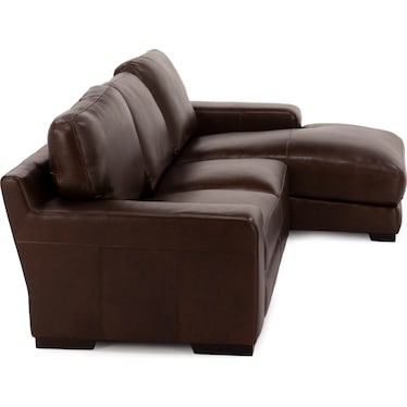 Rainier 2-Pc. Leather Chaise Sofa