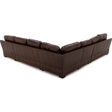 Rainier 5-Pc. Leather Chaise Sectional