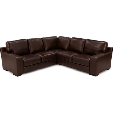 Rainier 3-Pc. Leather Sectional