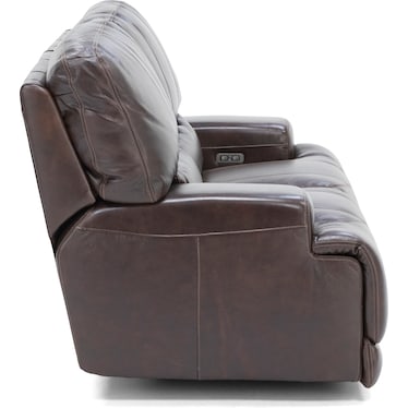 Placier Leather Power Headrest Reclining Loveseat