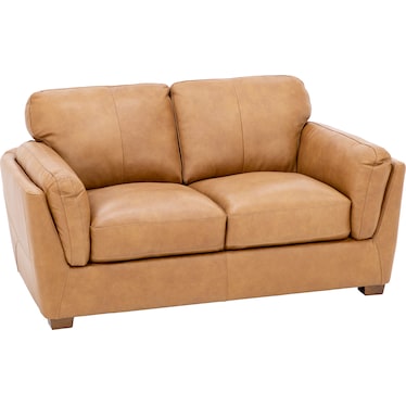 River Leather Loveseat