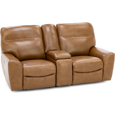 Milwaukee Leather Power Headrest Zero Gravity Reclining Console Loveseat