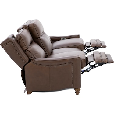 Etna Leather Power Headrest Reclining Sofa