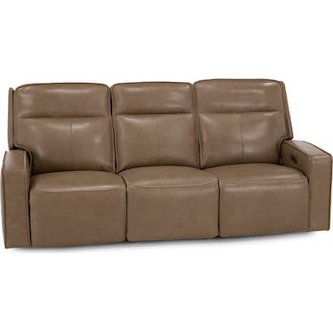 Nixie Leather Fully Loaded Reclining Sofa