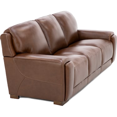 William Leather Sofa With Hidden Cupholders And Chargers