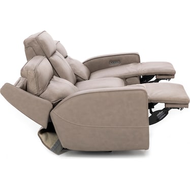 Morgan Leather Fully Loaded Reclining Sofa