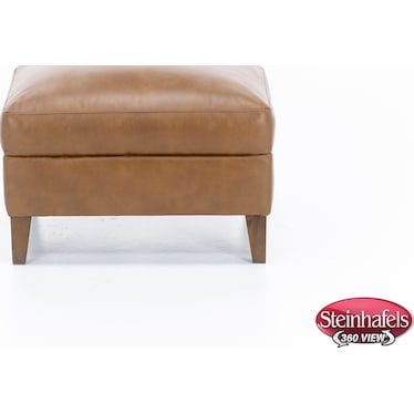Filly Leather Ottoman in Camel