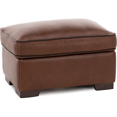 Piper Leather Ottoman