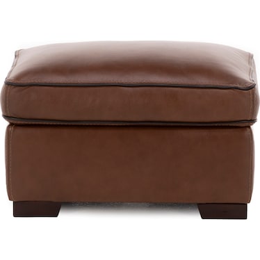Piper Leather Ottoman