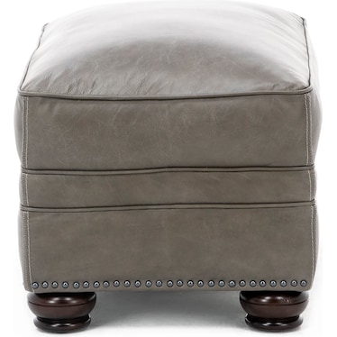 Clancy Leather Ottoman