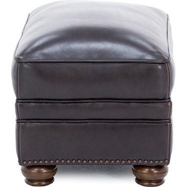 Clancy Leather Ottoman