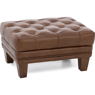 Westchester Leather Tufted Ottoman
